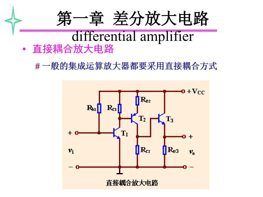 差分放大电路：零漂、组成、直流分析_第1页