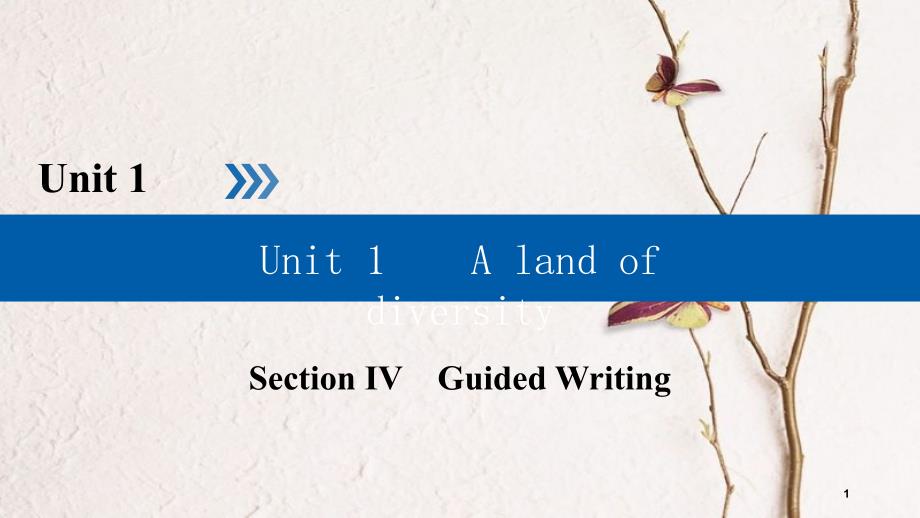 高中英语 Unit 1 A land of diversity Section 4 Guided Writing课件 新人教版选修8_第1页