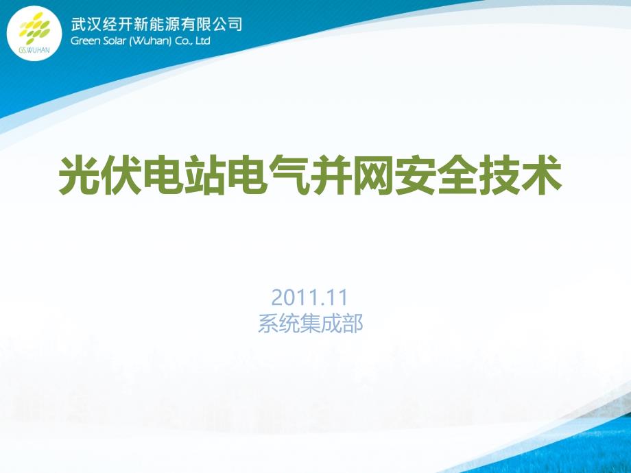 光伏电站并网电气安全技术_第1页