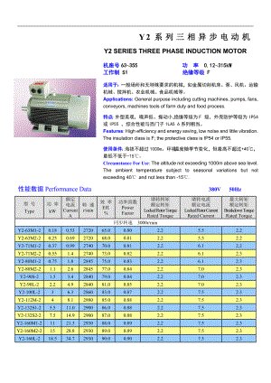 Y2系列三相異步電動機