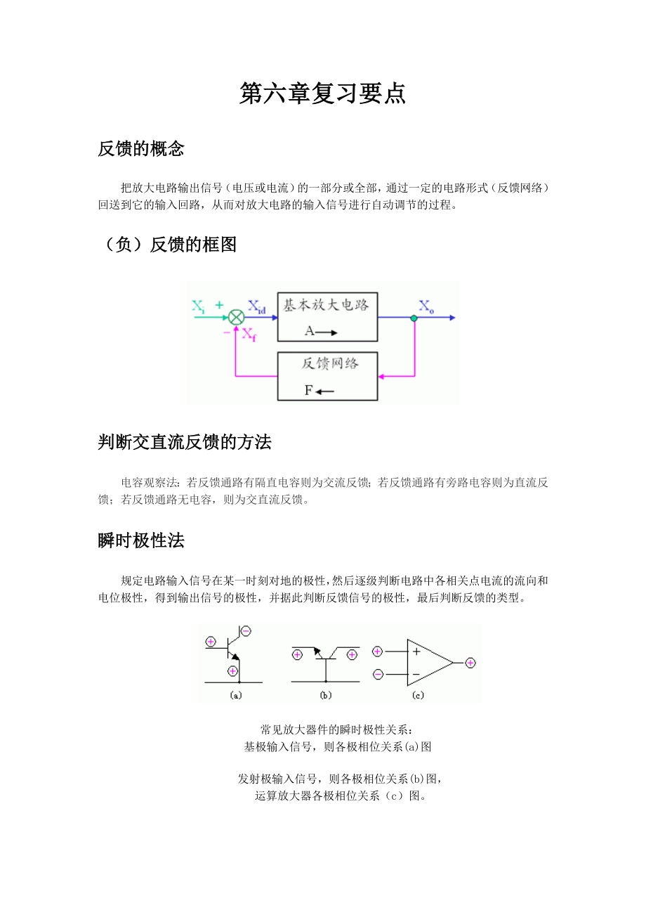 模电第六章复习要点_第1页