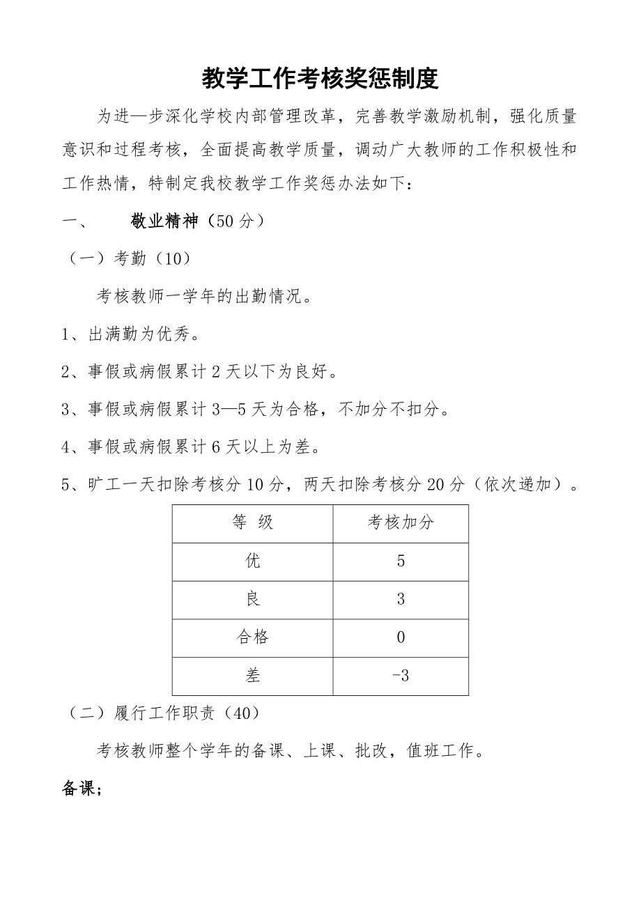 教学工作考核奖惩制度_第1页