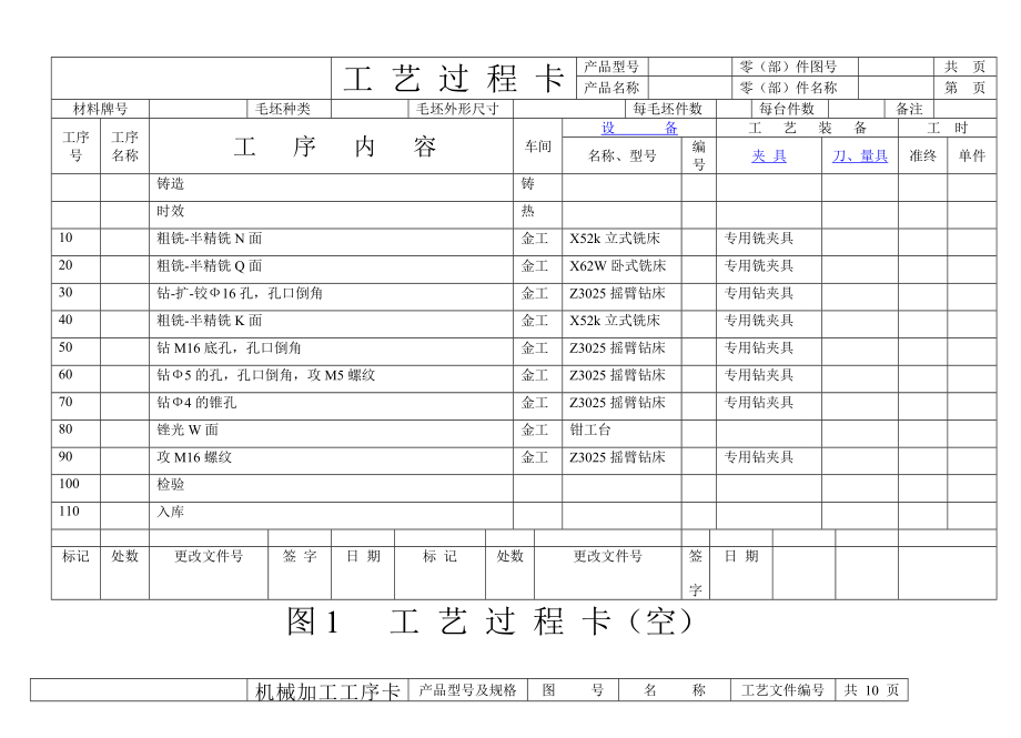 C1318手柄工艺卡_第1页