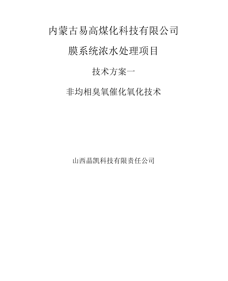 非均相臭氧催化氧化技术方案_第1页