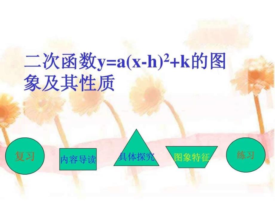 二次函数的顶点式的图像及性质_第1页