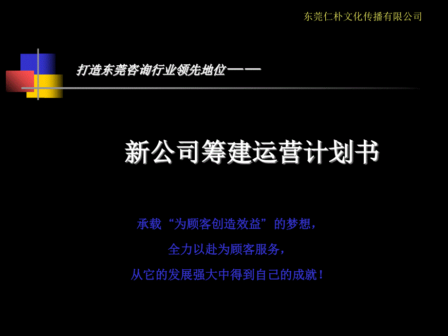 新公司筹建运营计划书_第1页