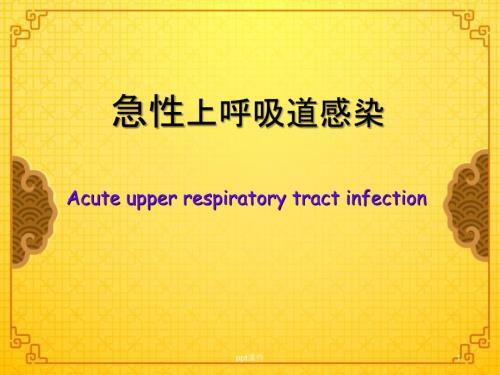 急性上呼吸道感染病人的護(hù)理--課件