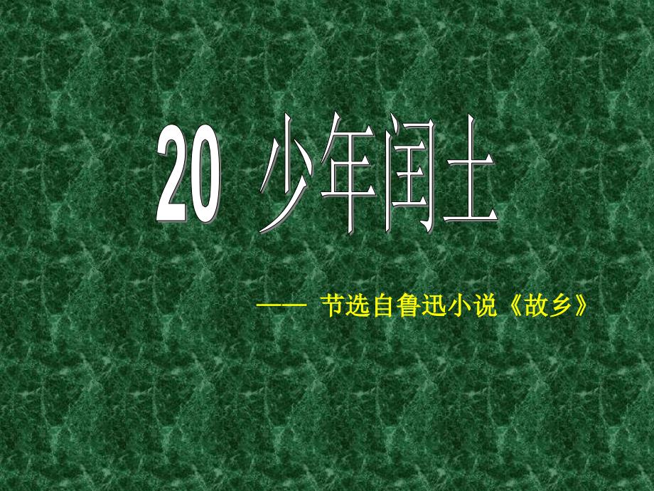 人教版六年级语文上册少年闰土_第1页