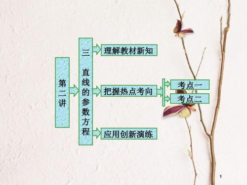 高中數(shù)學(xué) 第二章 參數(shù)方程 三 直線(xiàn)的參數(shù)方程課件 新人教A版選修4-4