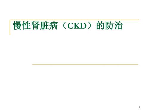 慢性腎臟病(CKD)ppt參考課件