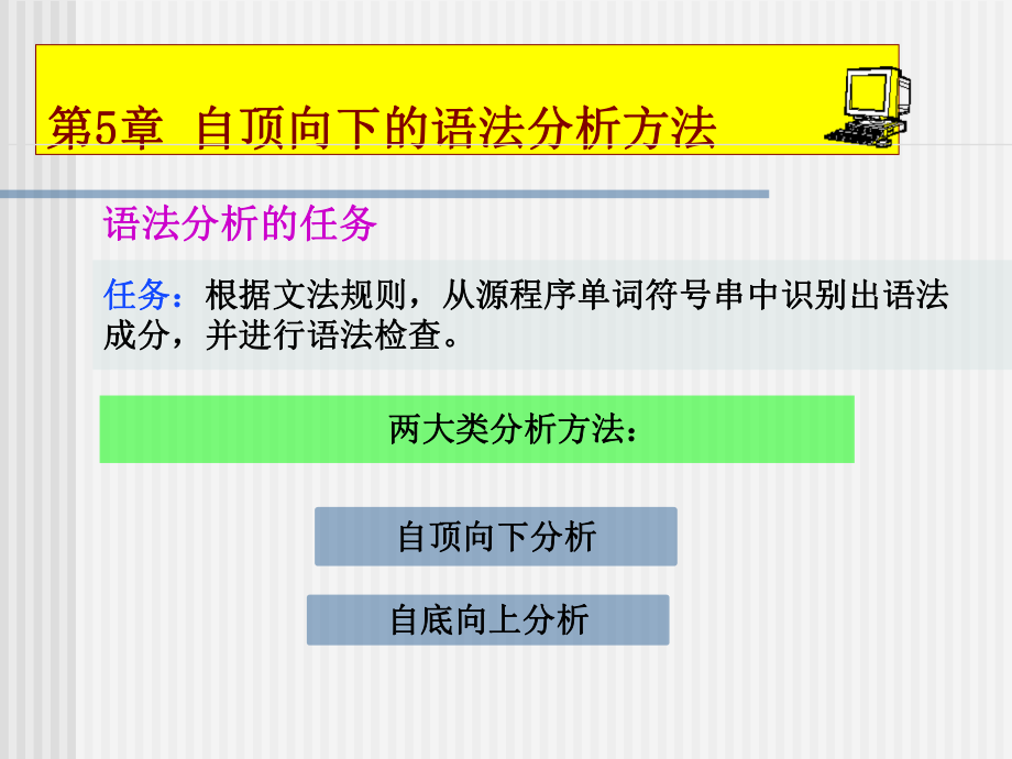 编译原理课件：第5章 自顶向下语法分析_第1页