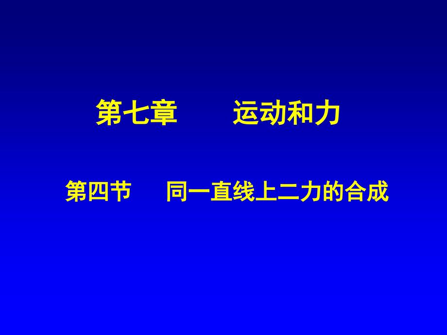 同一直线上二力的合成_第1页