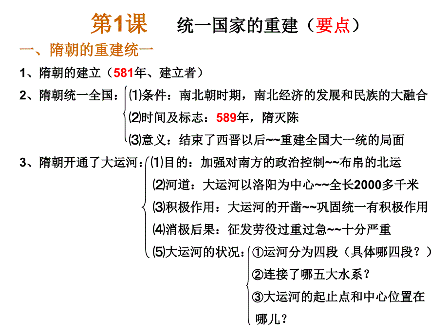 华东师大版七年级下册历史期中考试复习结构图_第1页