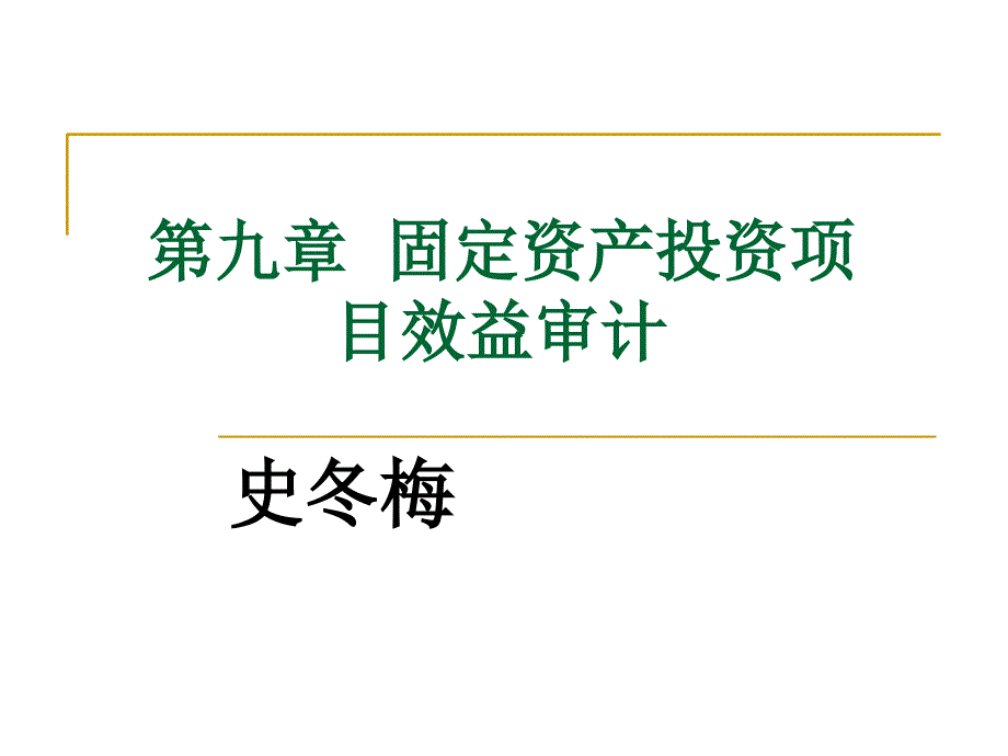 固定资产投资项目效益审计_第1页