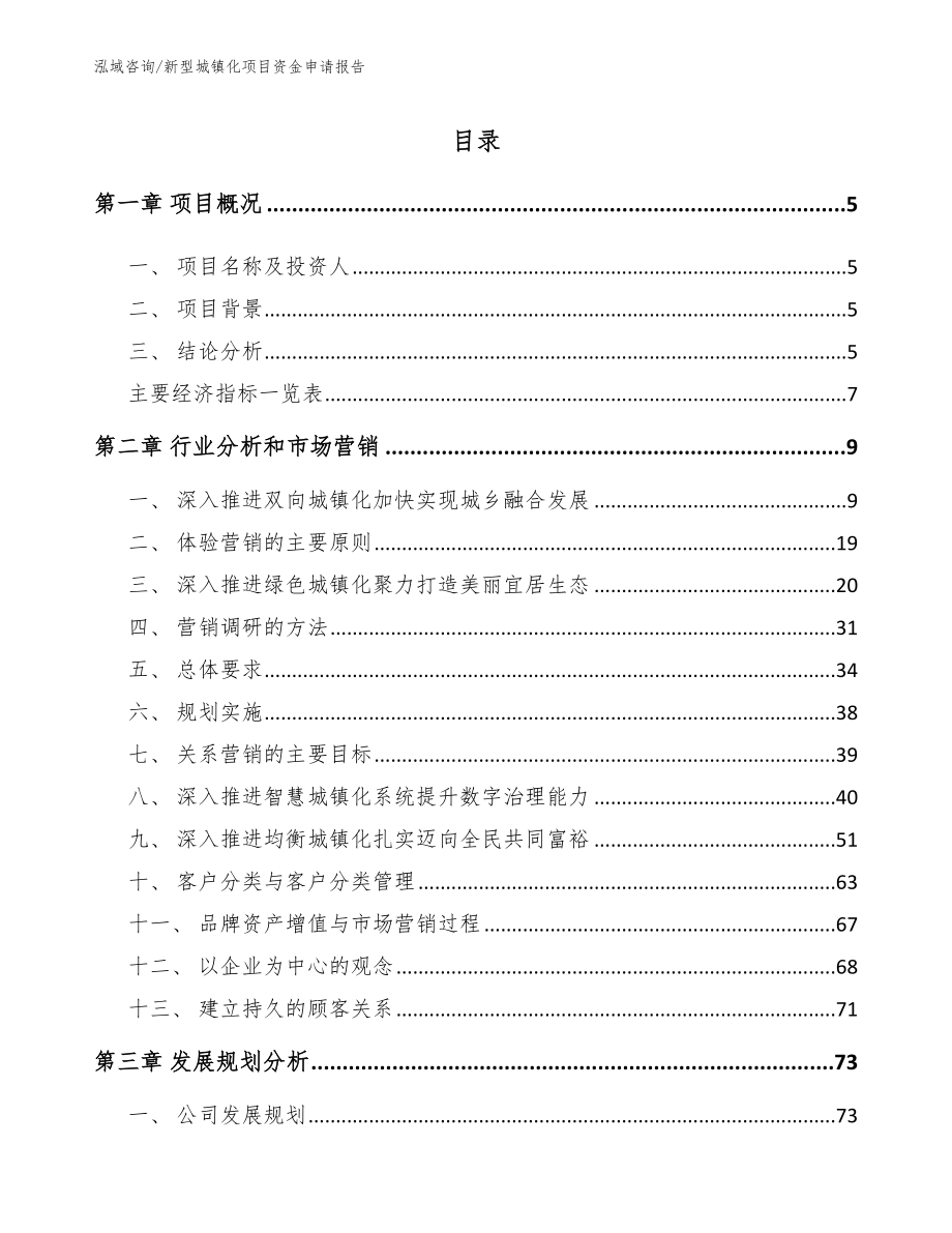 新型城镇化项目资金申请报告_模板参考_第1页