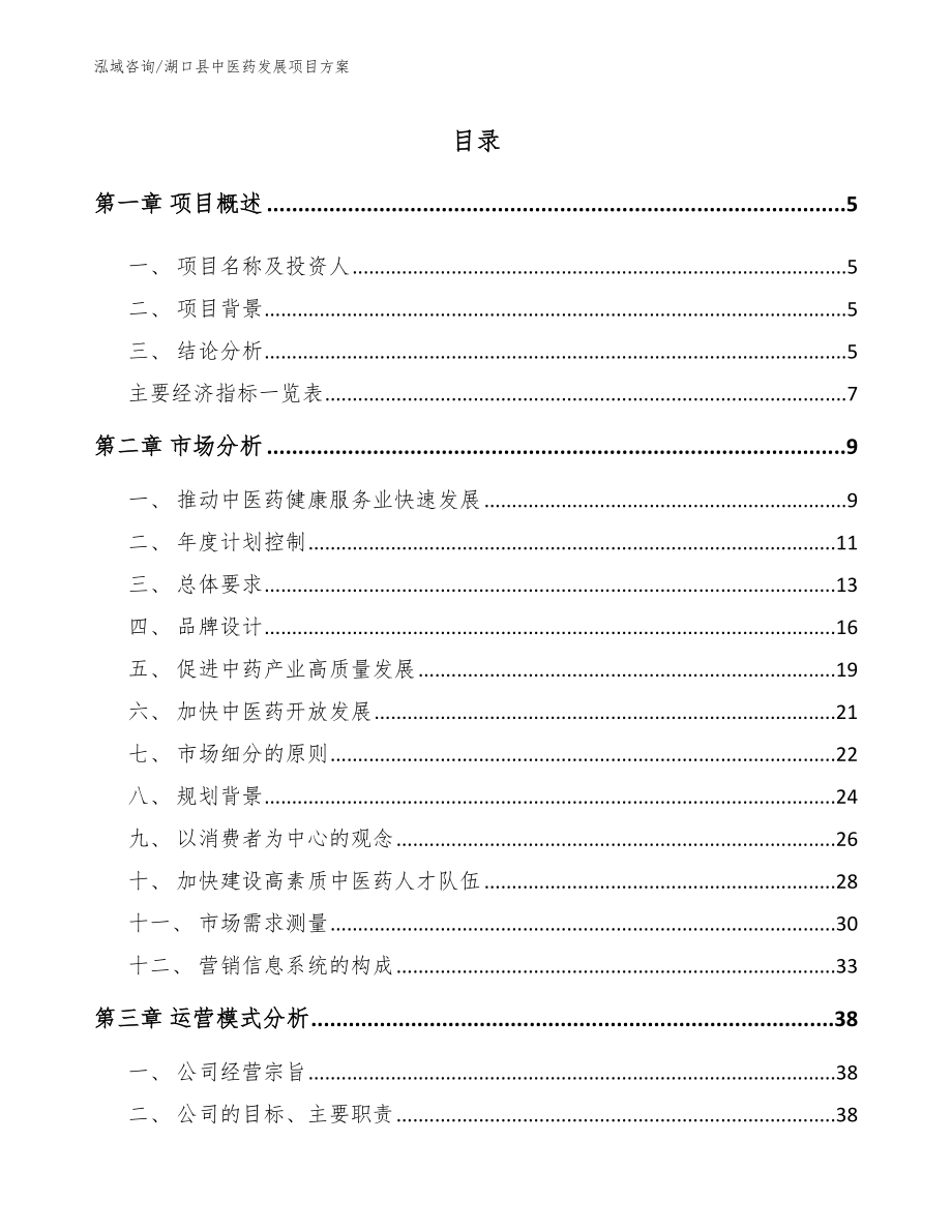 湖口县中医药发展项目方案_第1页