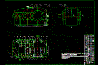 二级展开式圆柱斜齿轮减速器CAD总装配图