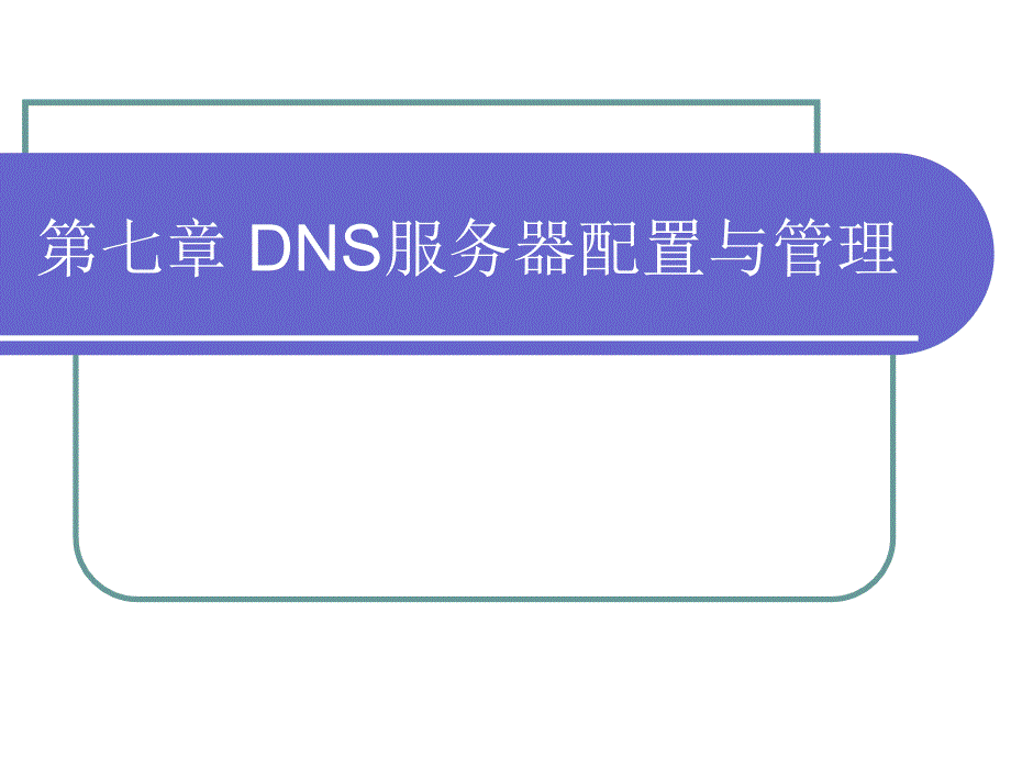 Linux课程ppt课件：DNS服务器配置与管理_第1页