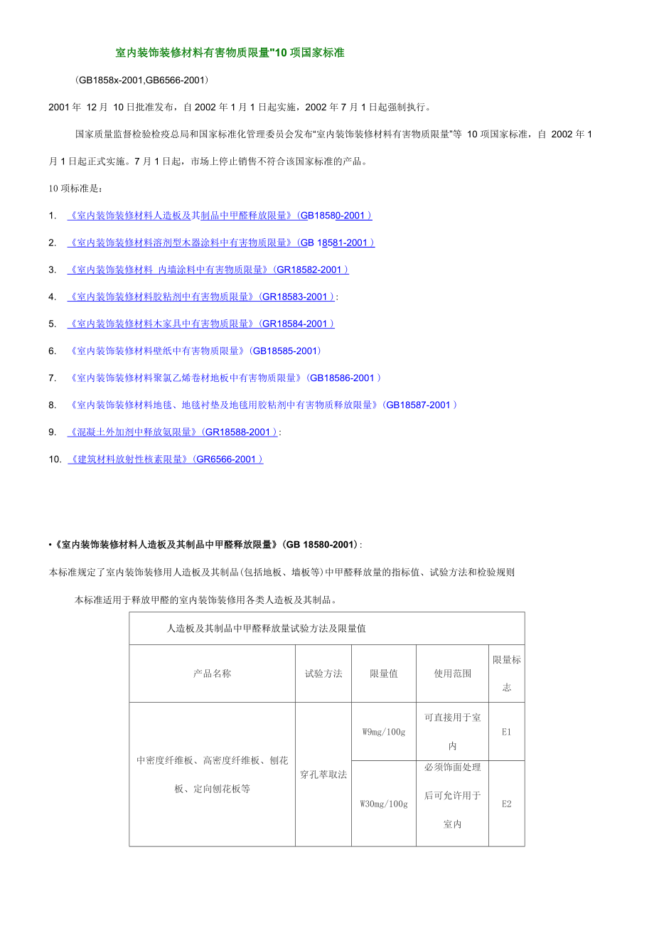 室内装饰装修材料有害物质限量_第1页