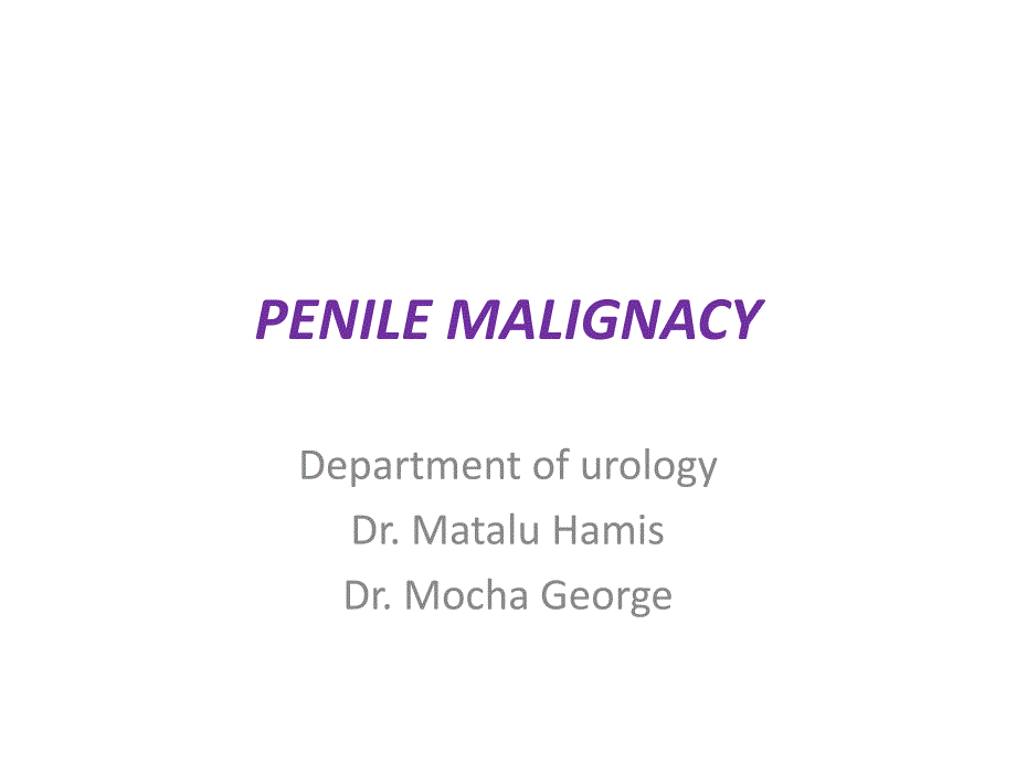 【医学英文ppt课件】PENILE-MALIGNACY_第1页