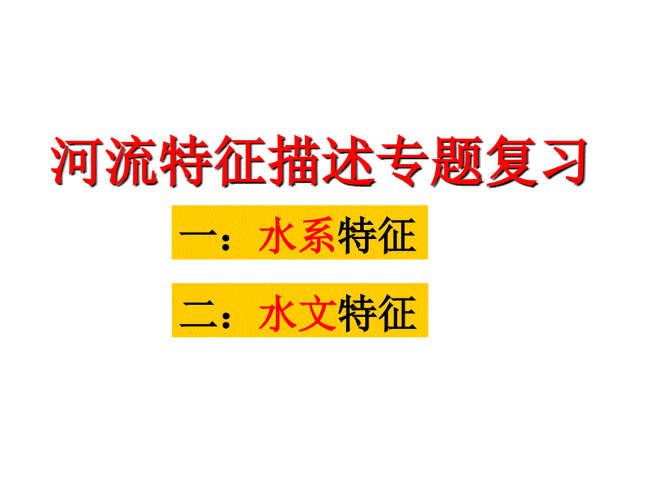 河流水系特征专题_第1页