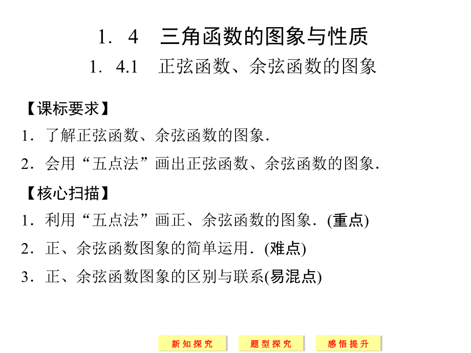 正弦函数、余弦函数的图像练习题_第1页