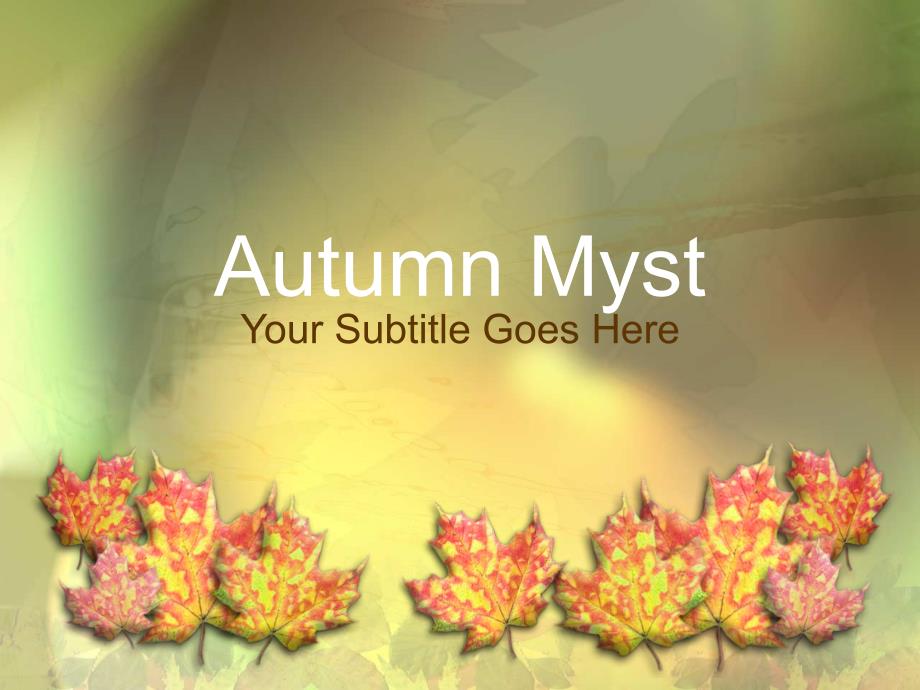 (精品)精美大自然PPT模板autumn_myst004_第1页