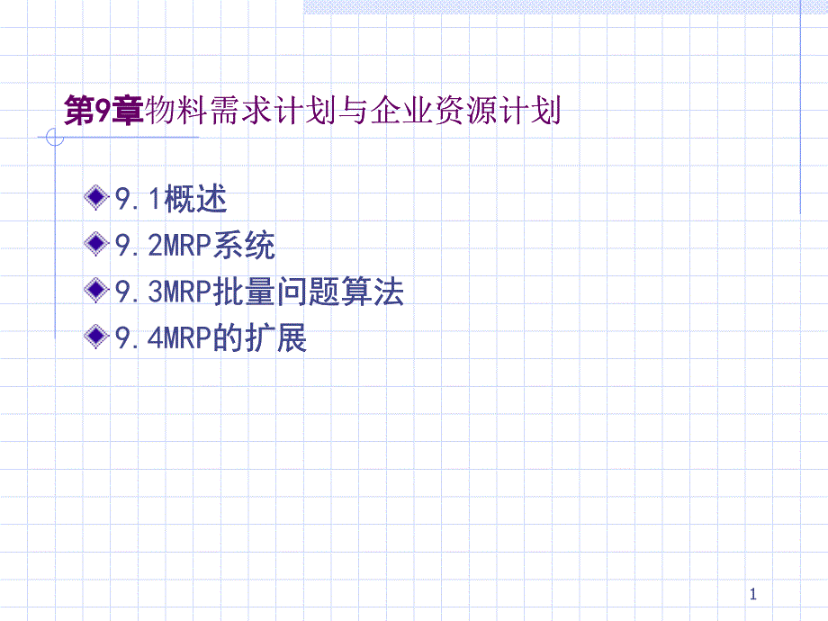 物料需求计划与企业资源计划培训课程_第1页