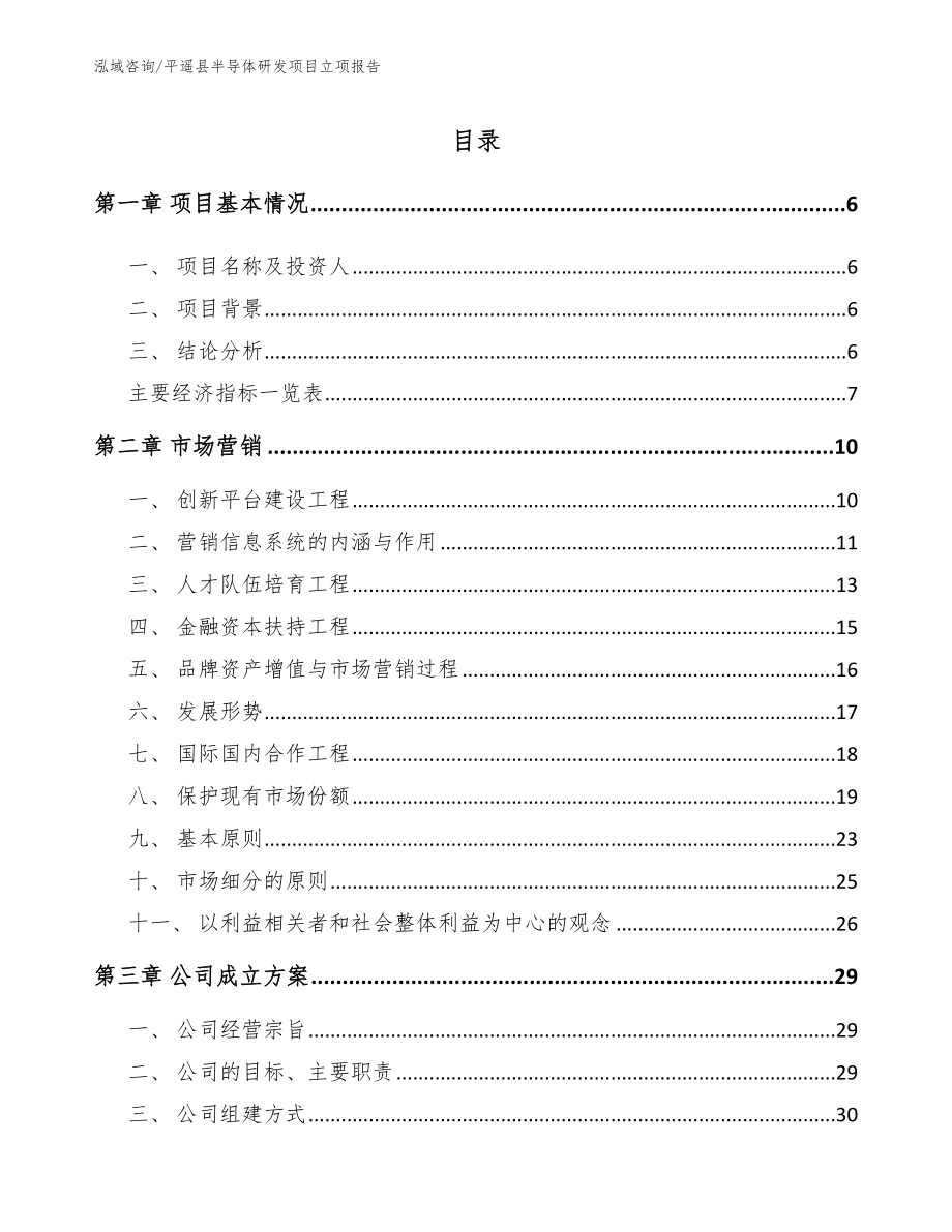 平遥县半导体研发项目立项报告（模板）_第1页