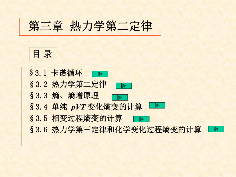 物理化学课件：第三章 热力学第二定律_第1页