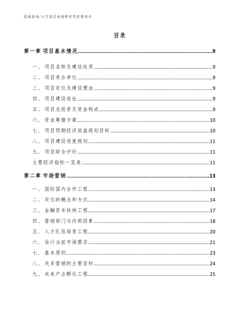 大宁县区块链研发项目策划书【参考模板】_第1页