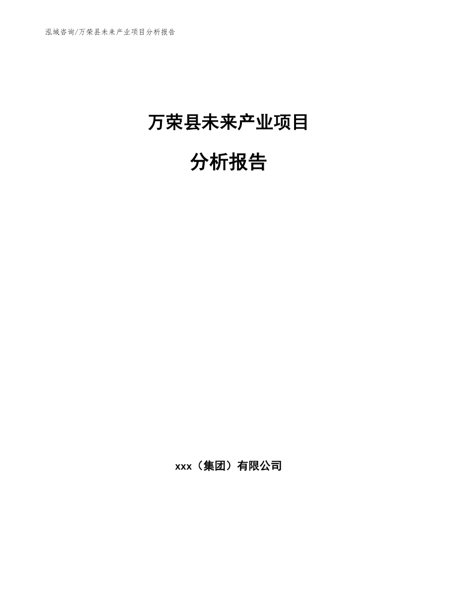 万荣县未来产业项目分析报告_第1页