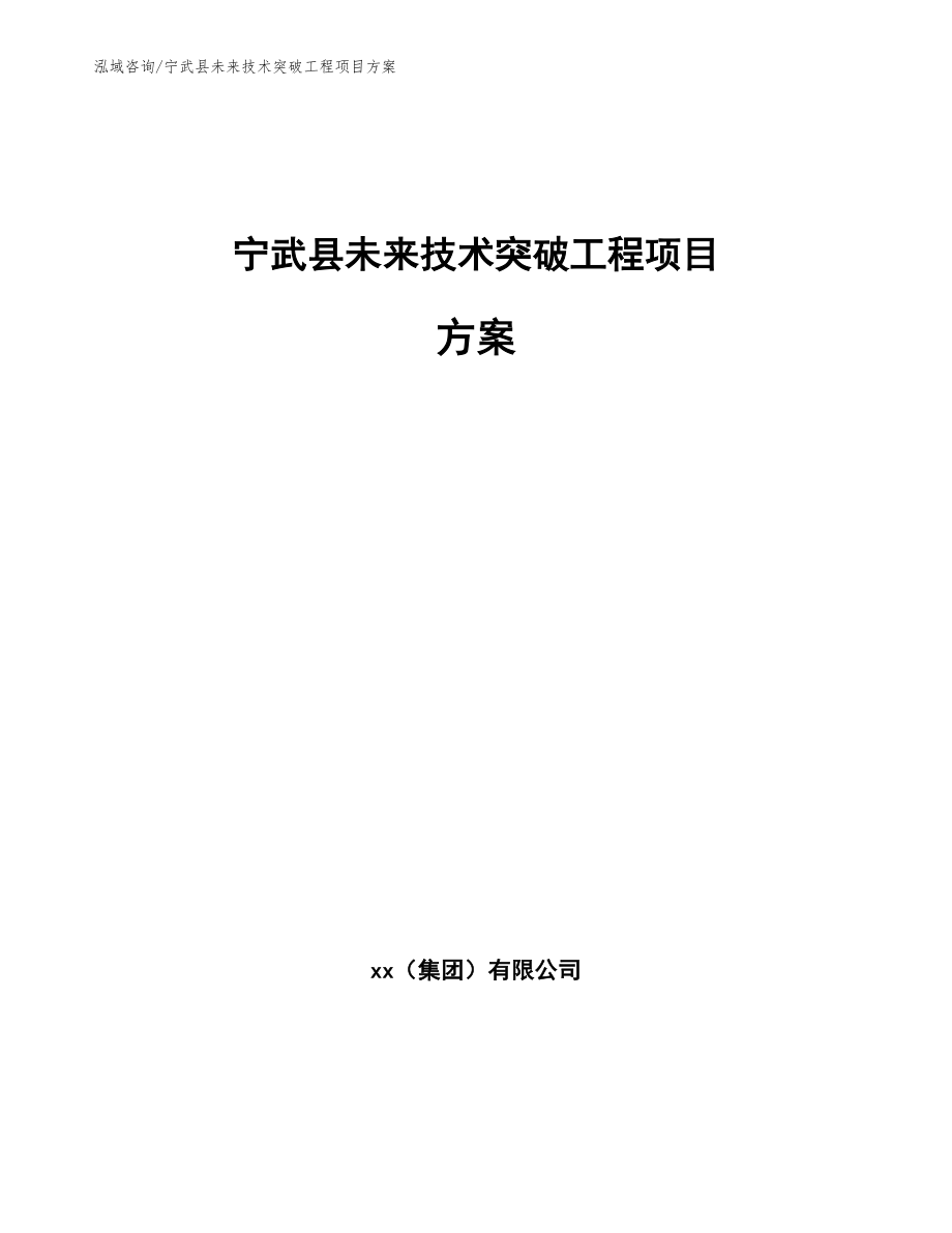 宁武县未来技术突破工程项目方案【参考模板】_第1页
