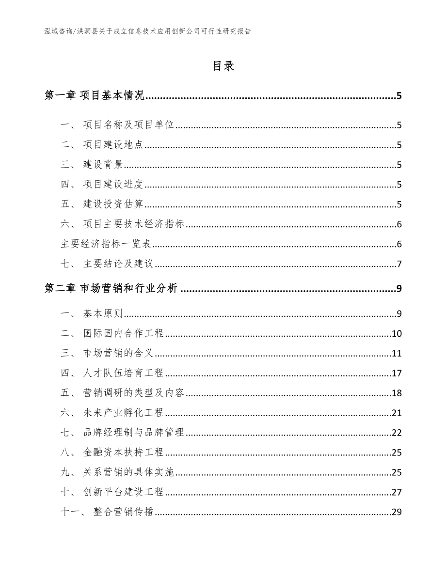 洪洞县关于成立信息技术应用创新公司可行性研究报告_第1页