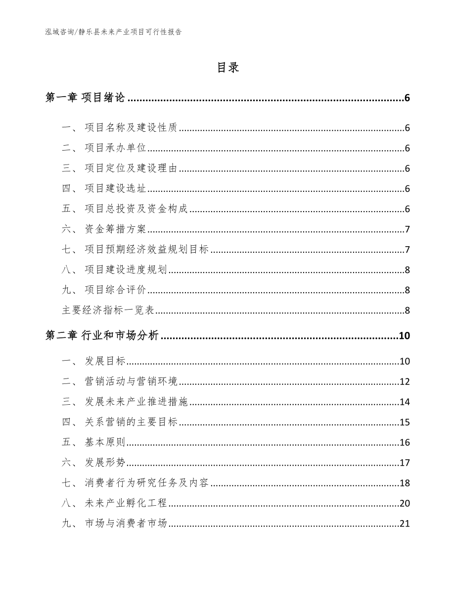 静乐县未来产业项目可行性报告_第1页