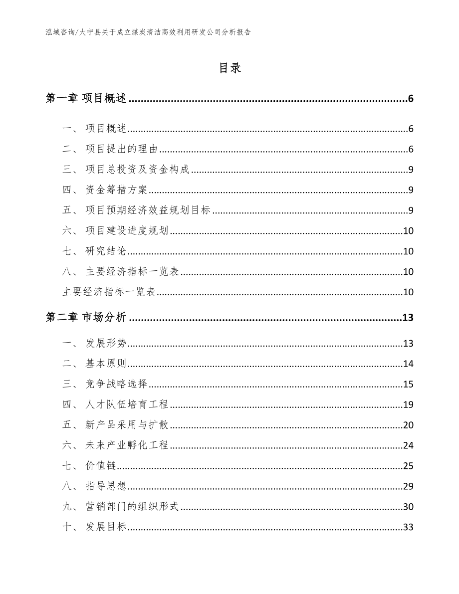 大宁县关于成立煤炭清洁高效利用研发公司分析报告模板范本_第1页