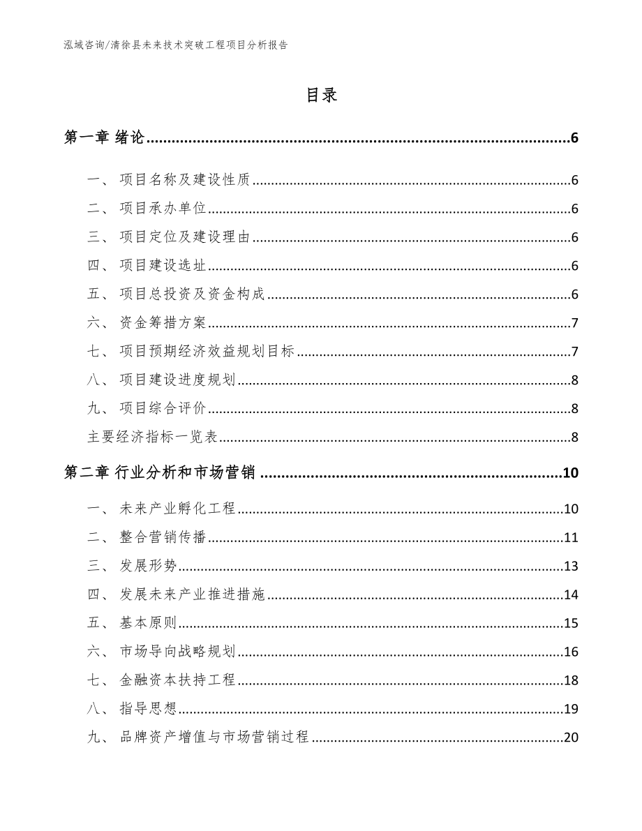 清徐县未来技术突破工程项目分析报告模板_第1页