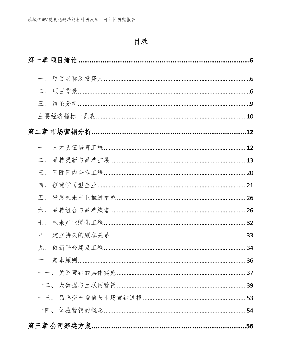 夏县先进功能材料研发项目可行性研究报告_模板_第1页