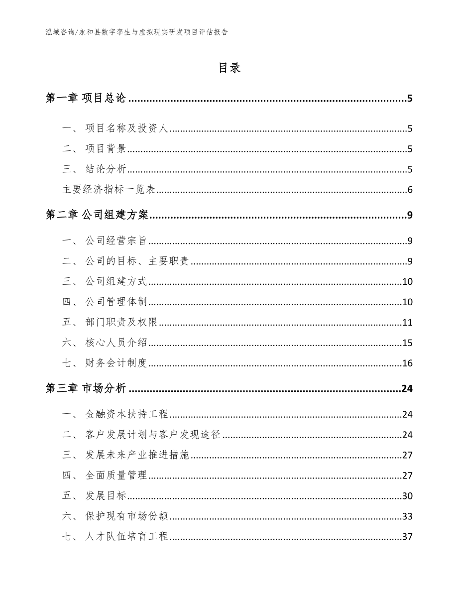 永和县数字孪生与虚拟现实研发项目评估报告（参考模板）_第1页