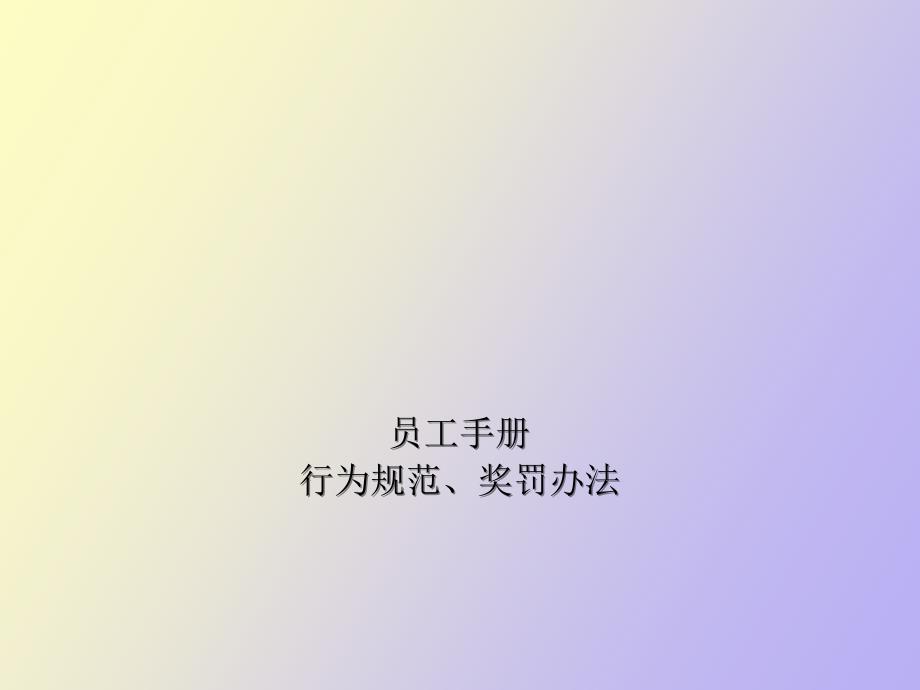 行为规范、奖罚办法_第1页