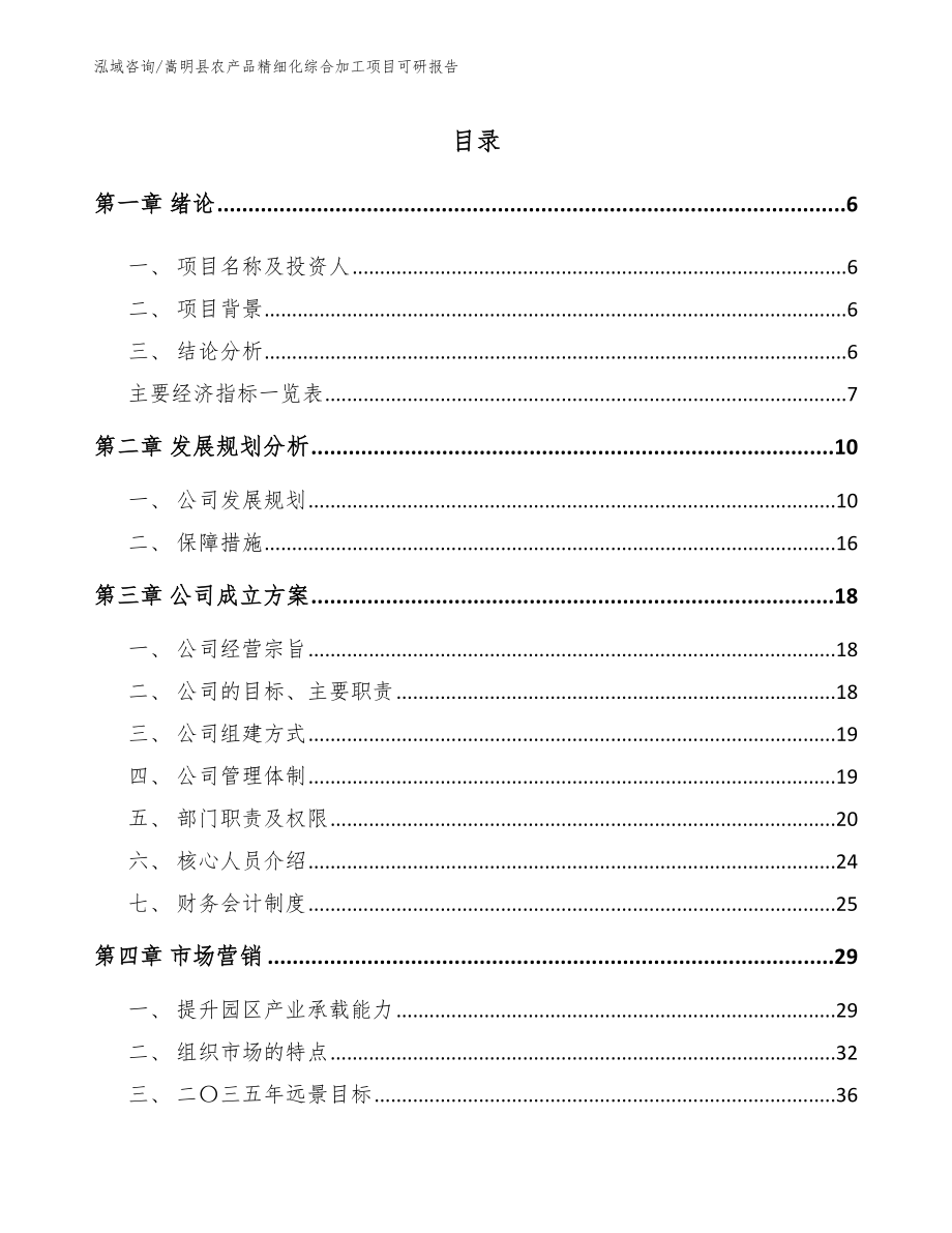 嵩明县农产品精细化综合加工项目可研报告_模板范文_第1页
