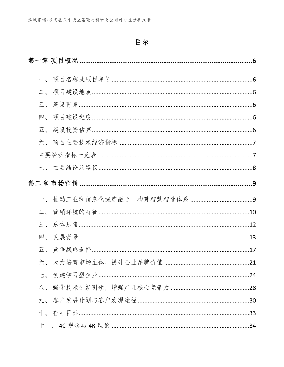 罗甸县关于成立基础材料研发公司可行性分析报告_第1页