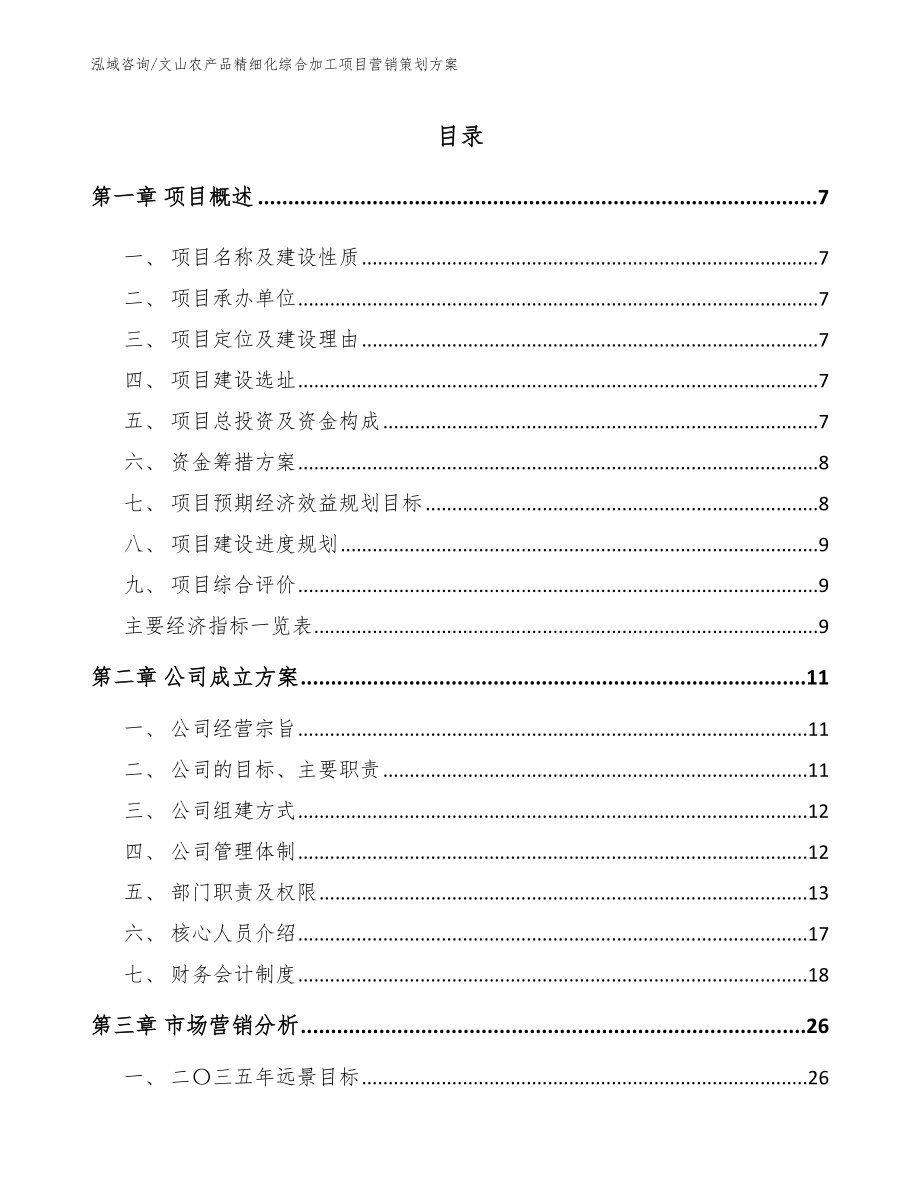 文山农产品精细化综合加工项目营销策划方案_第1页