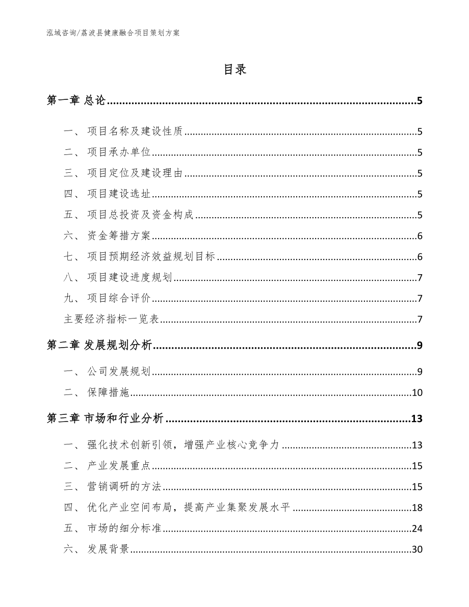 荔波县健康融合项目策划方案_第1页