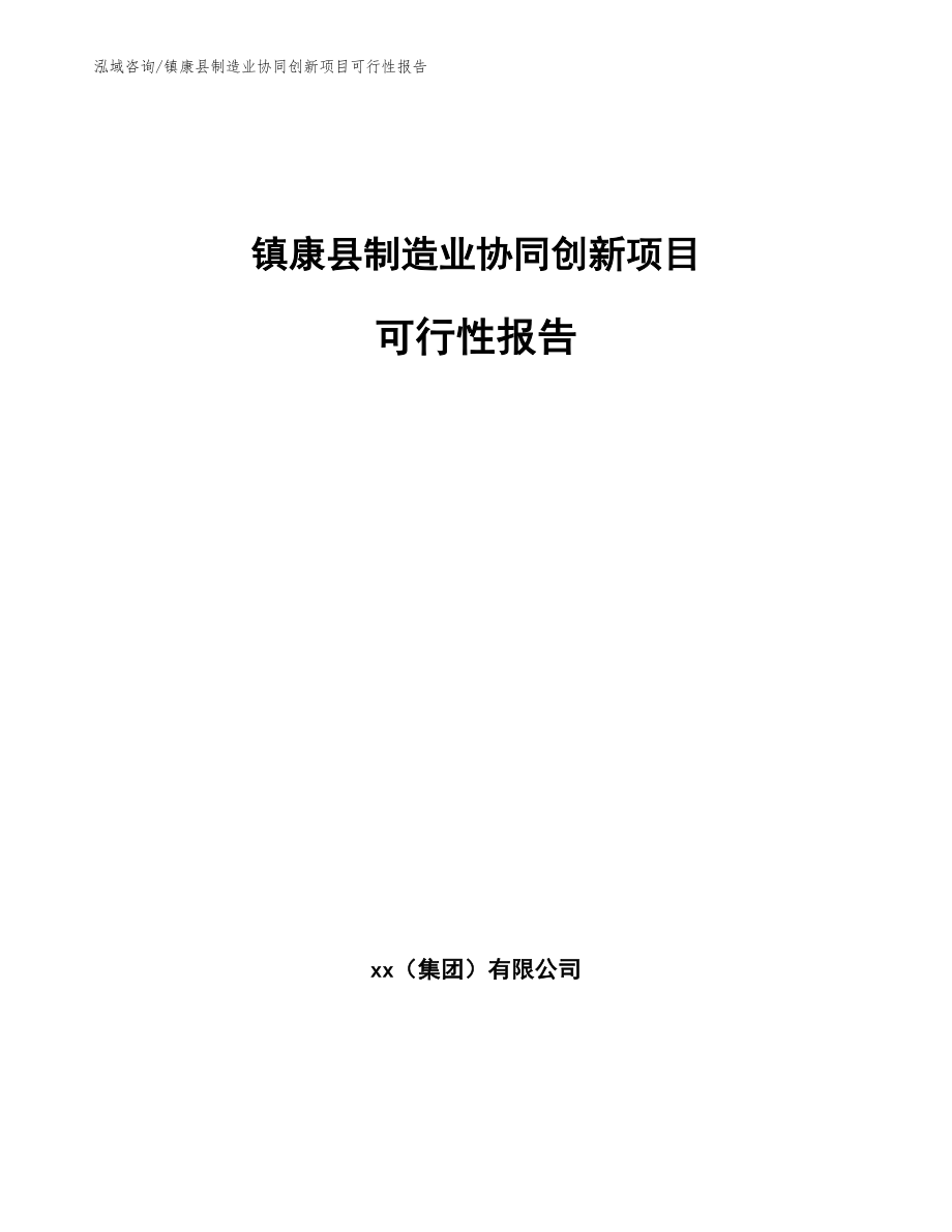 镇康县制造业协同创新项目可行性报告_第1页