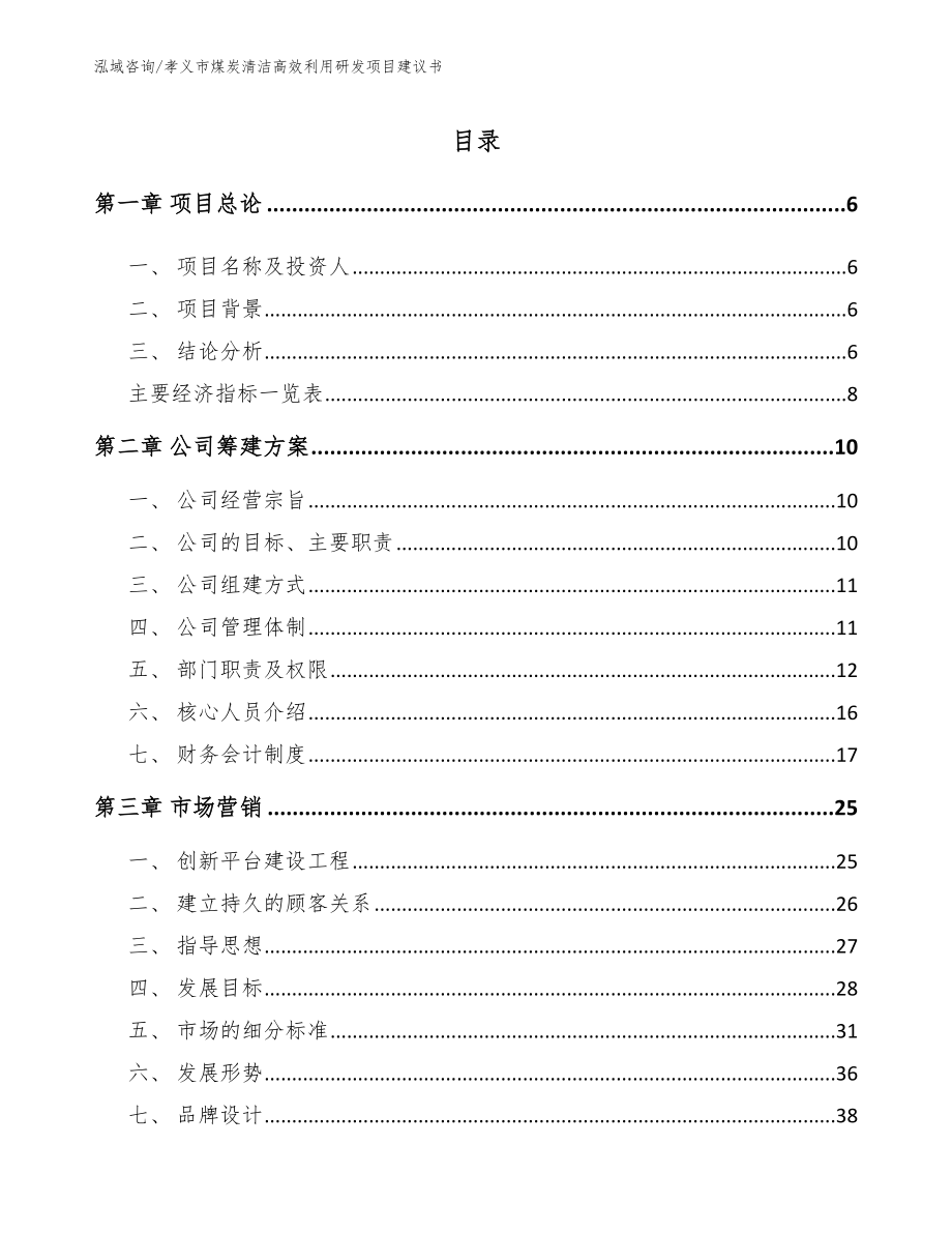 孝义市煤炭清洁高效利用研发项目建议书【参考模板】_第1页