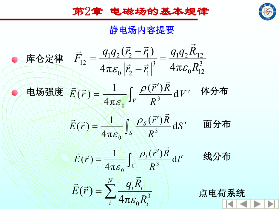 电磁场与电磁波：第2章 电磁场的基本规律_第1页