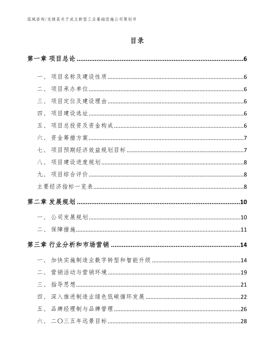 龙陵县关于成立新型工业基础设施公司策划书（范文模板）_第1页