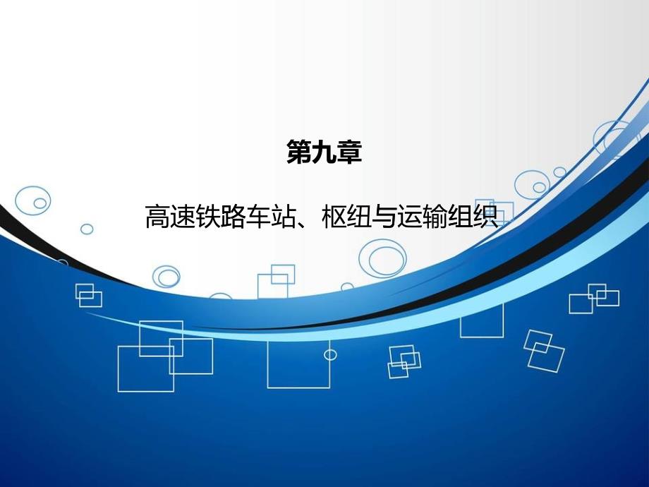 09高速铁路的车站、枢纽与运输组织_第1页