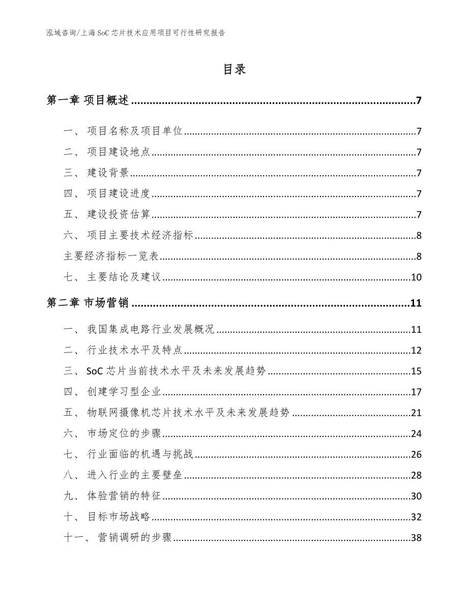 上海SoC芯片技术应用项目可行性研究报告_模板参考_第1页